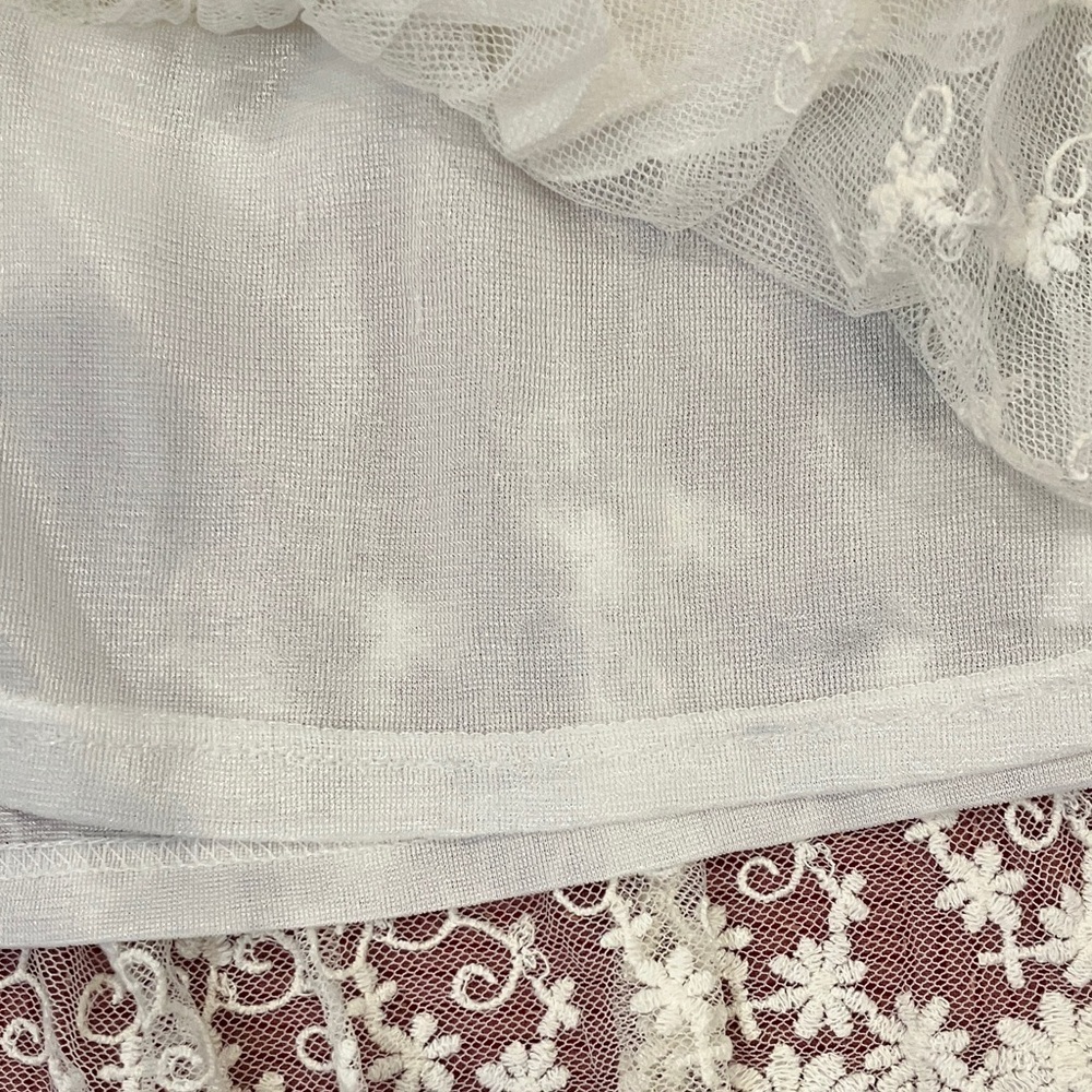 Cecico large Womens Lacey frilly camisole / blouse top - Picture 6 of 16